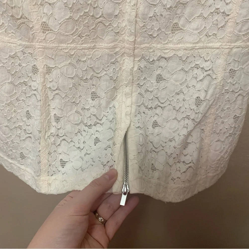 Rebecca Taylor Lace Dart Tank Top White Ivory Cream Size 10 NWT New - Picture 9 of 16